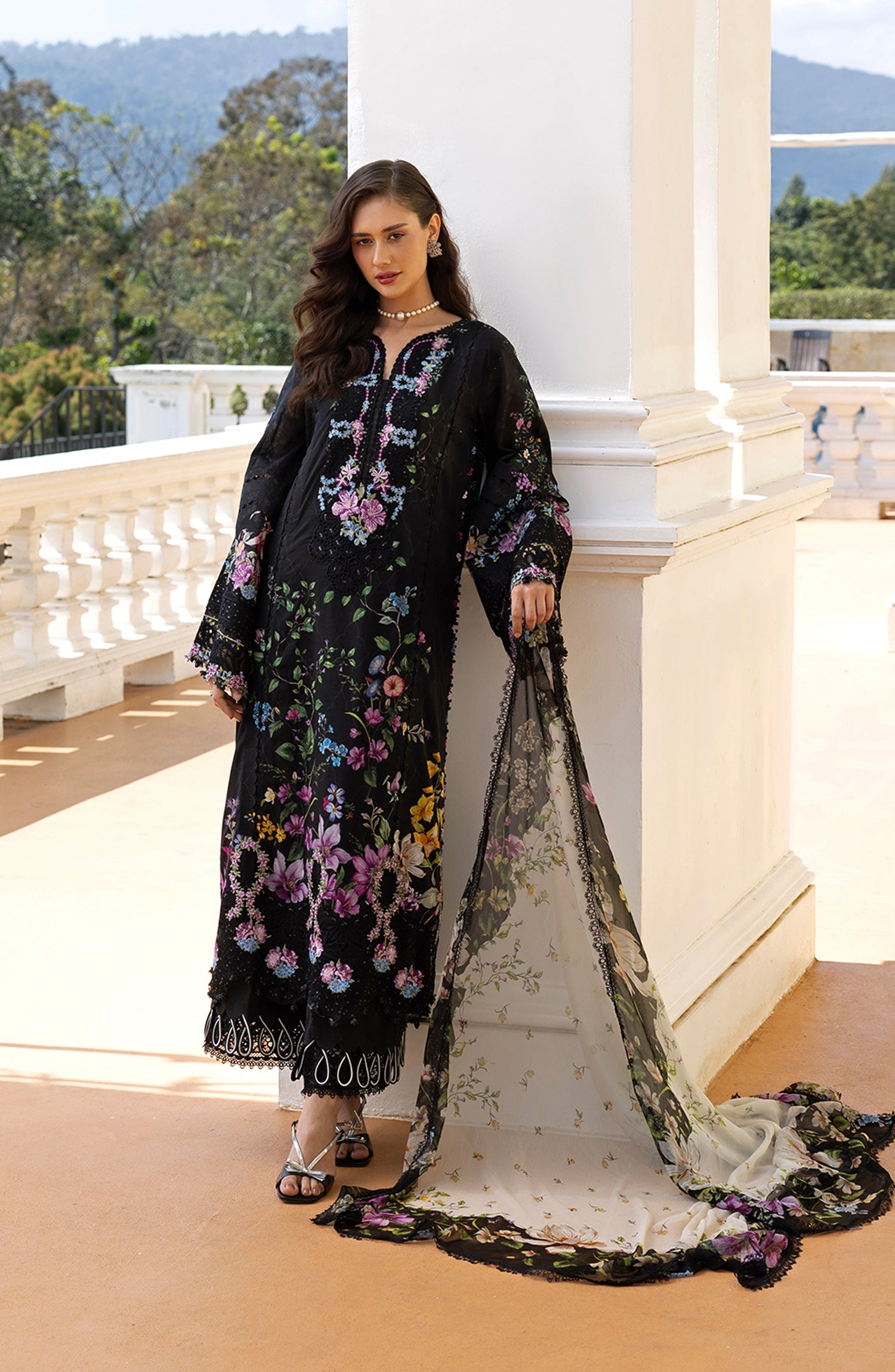 ESA-1B BLACK THRONE | Elaf Premium | Signature Lawn Collection 2026