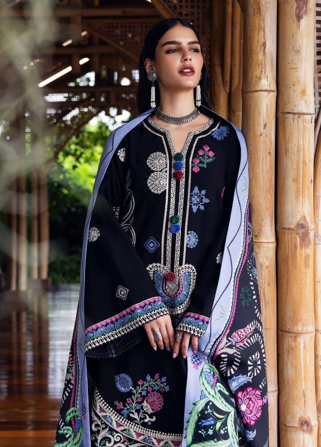 MIDNIGHT RUNE | Mushq | Symphony Hemline Karandi Winter Collection 2025