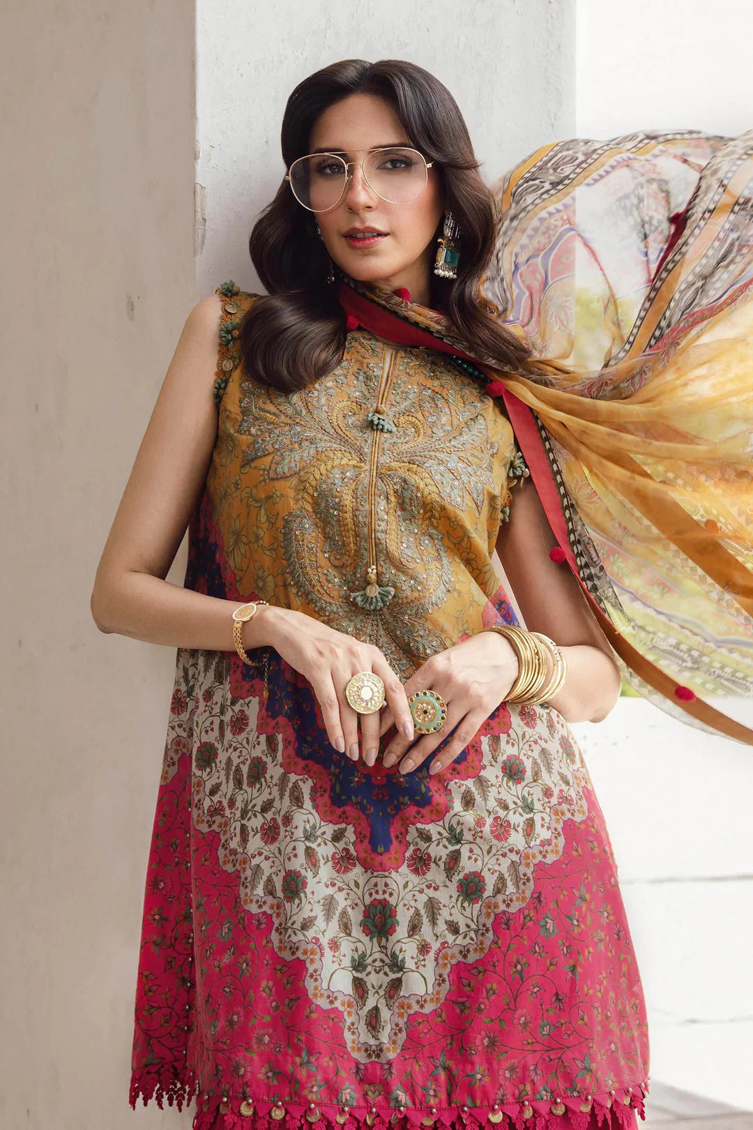 Maria B Mprints Rani Mahal Fall | Design # 10A Unstitched | Collection 2025