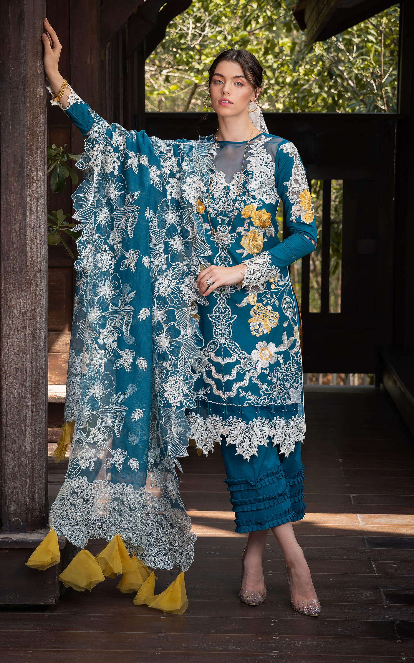 FLORA (RRL-11) | Asifa & Nabeel | Rosemary and Ruffles Luxury Lawn 2024