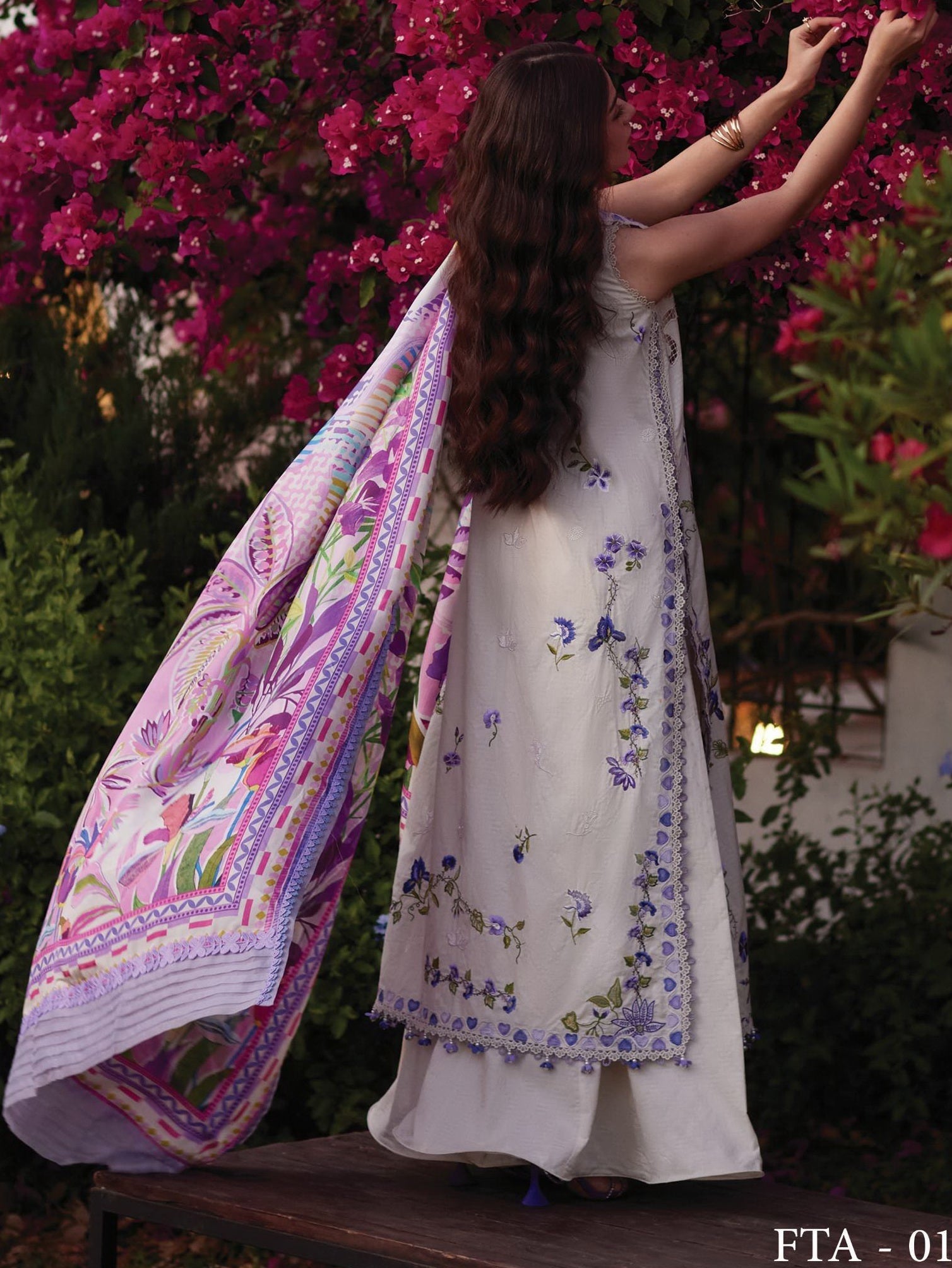Evita Ivory |  Farah Talib Aziz  | Luxury Lawn Collection Unstitched 2026