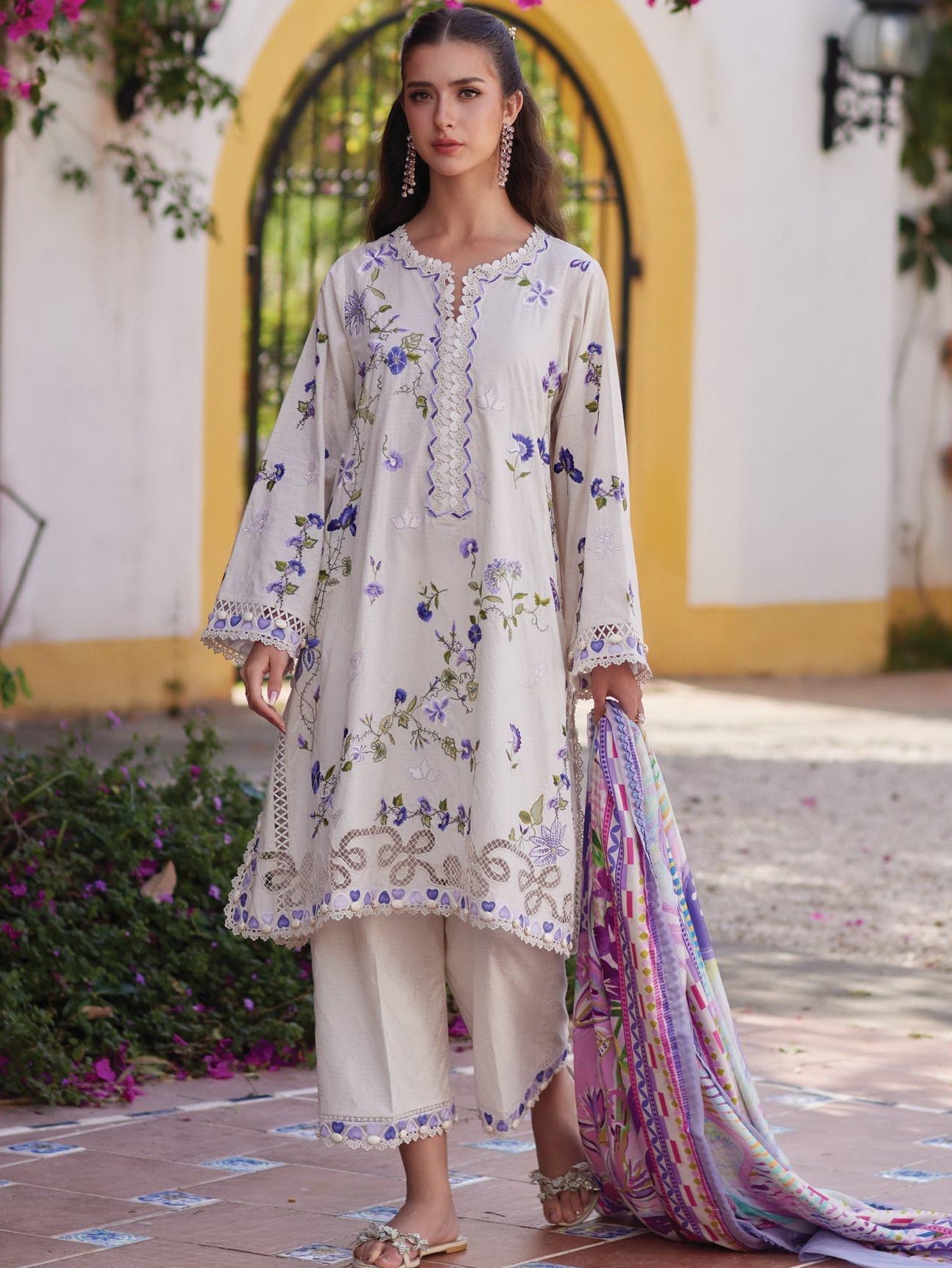 Evita Ivory |  Farah Talib Aziz  | Luxury Lawn Collection Unstitched 2026