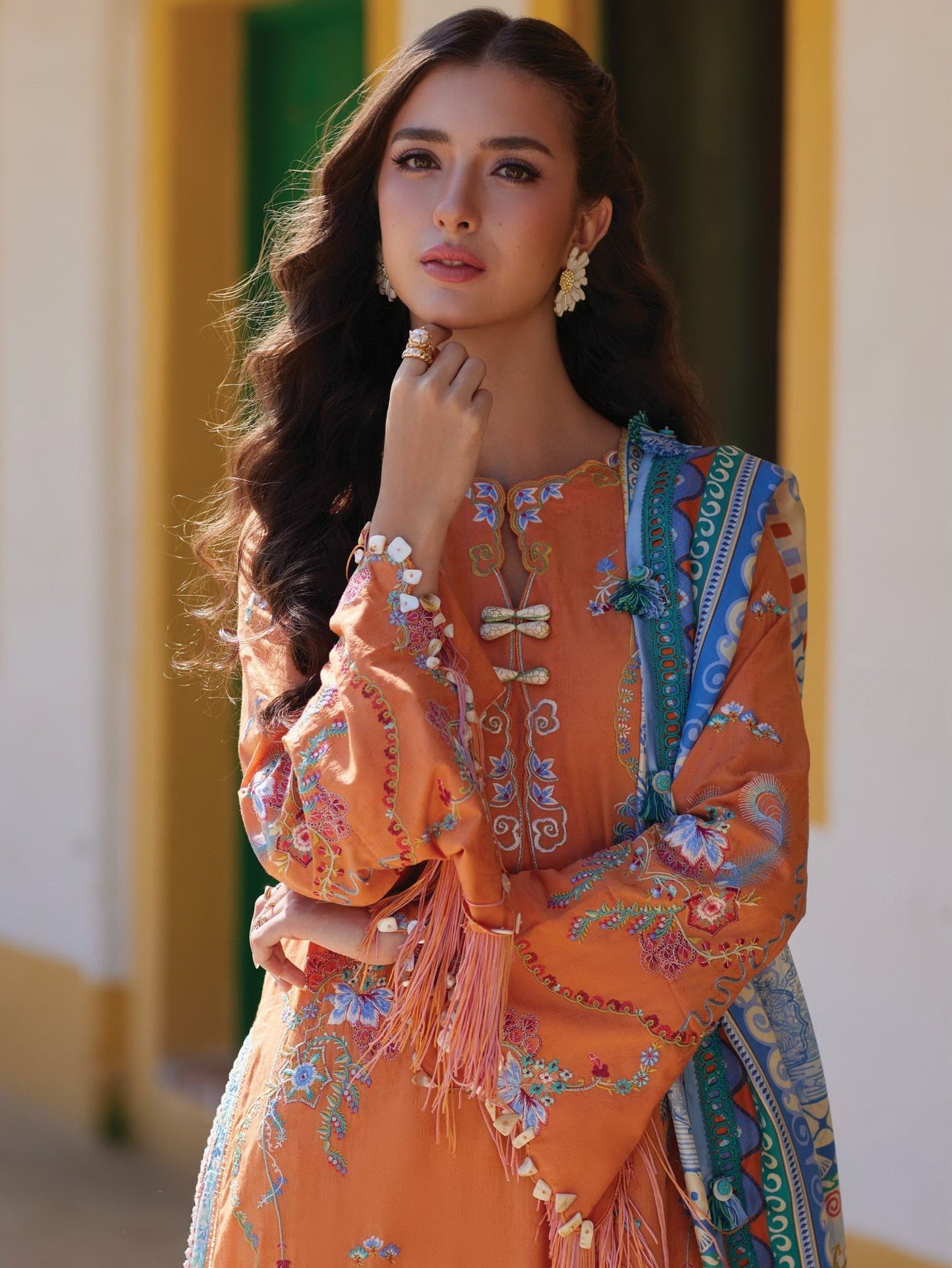 Lucia Burnt Orange |  Farah Talib Aziz  | Luxury Lawn Collection Unstitched 2026