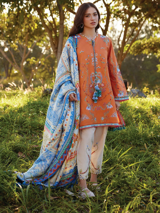 Lucia Burnt Orange |  Farah Talib Aziz  | Luxury Lawn Collection Unstitched 2026