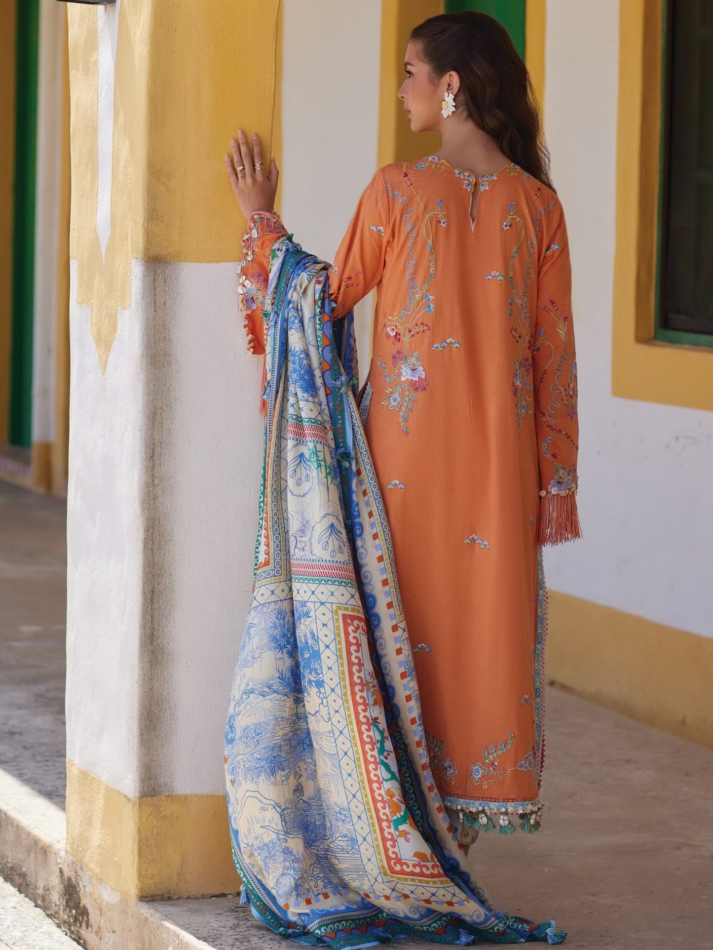 Lucia Burnt Orange |  Farah Talib Aziz  | Luxury Lawn Collection Unstitched 2026