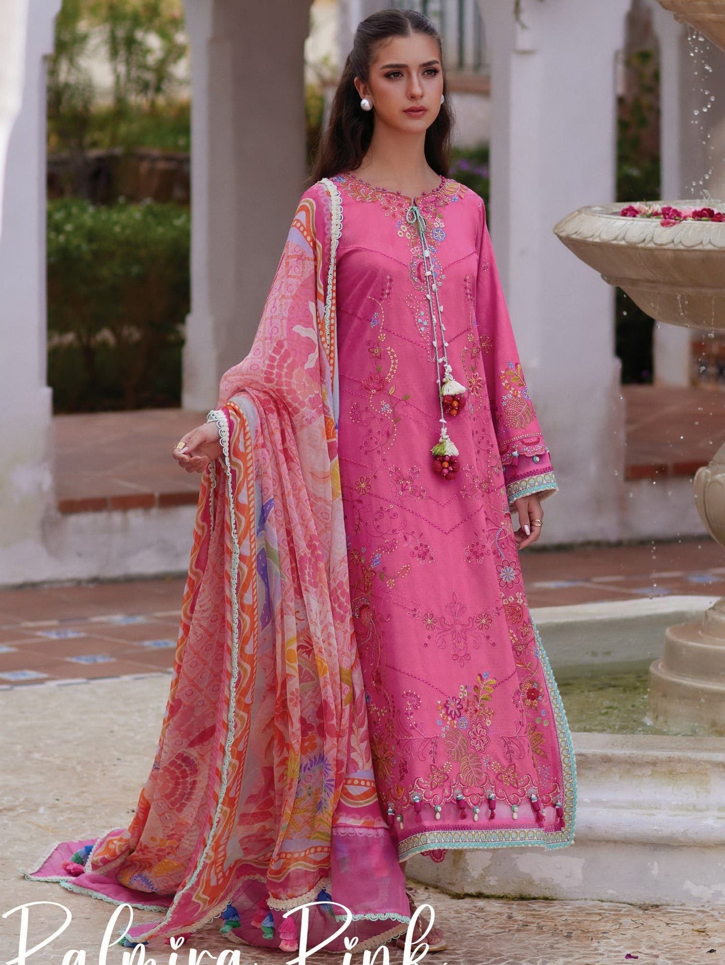 Palmira Pink |  Farah Talib Aziz  | Luxury Lawn Collection Unstitched 2026