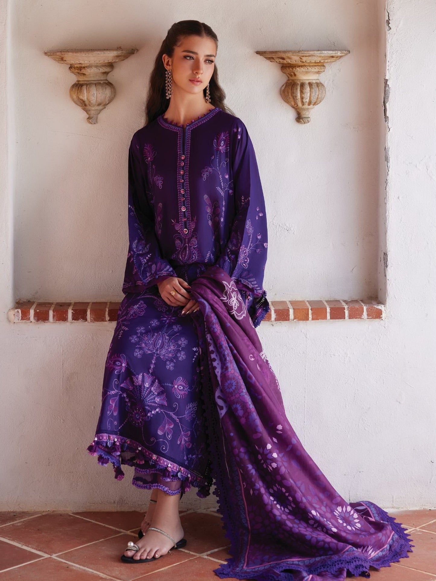 Vicenta Violet |  Farah Talib Aziz  | Luxury Lawn Collection Unstitched 2026
