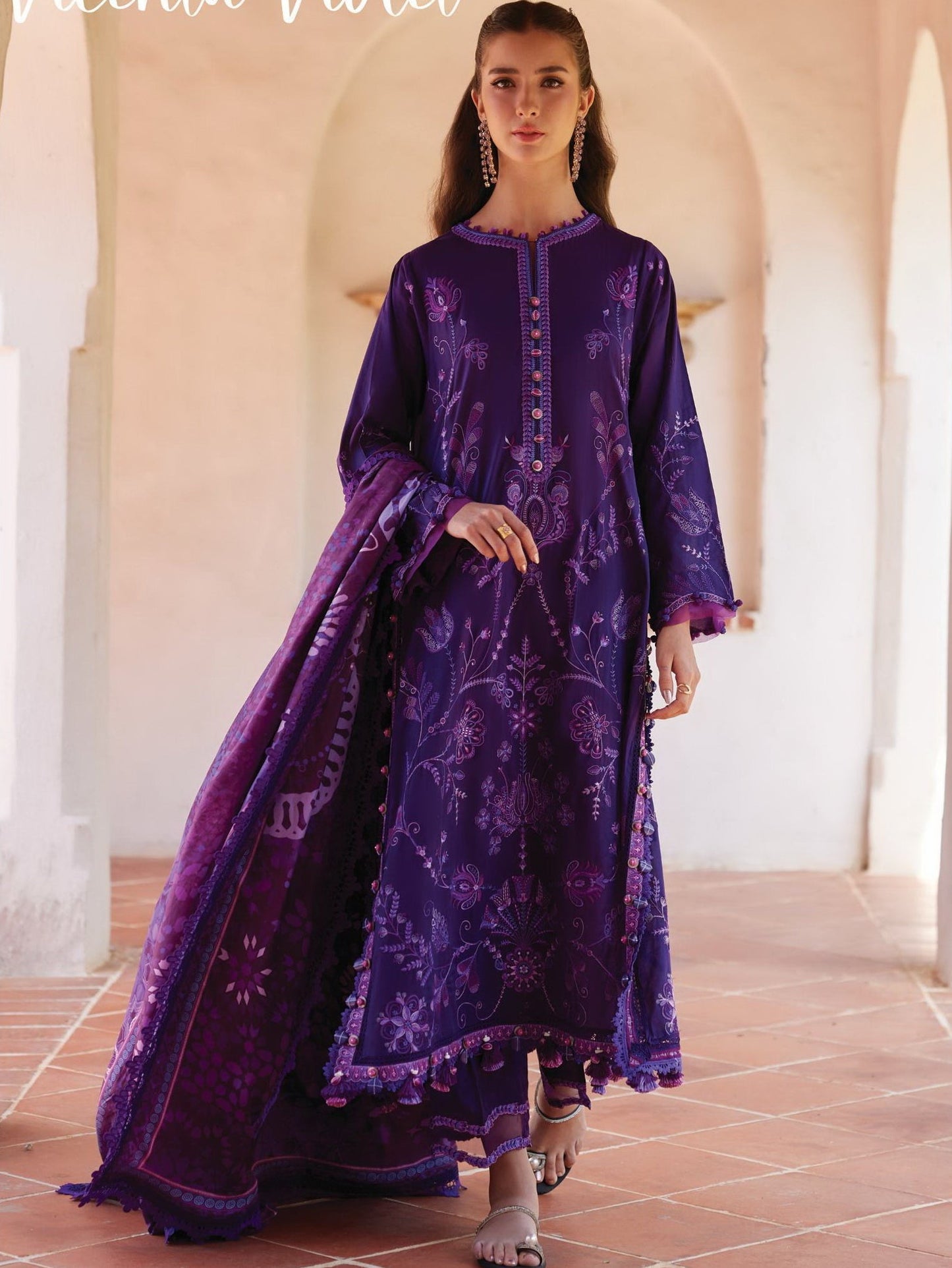 Vicenta Violet |  Farah Talib Aziz  | Luxury Lawn Collection Unstitched 2026
