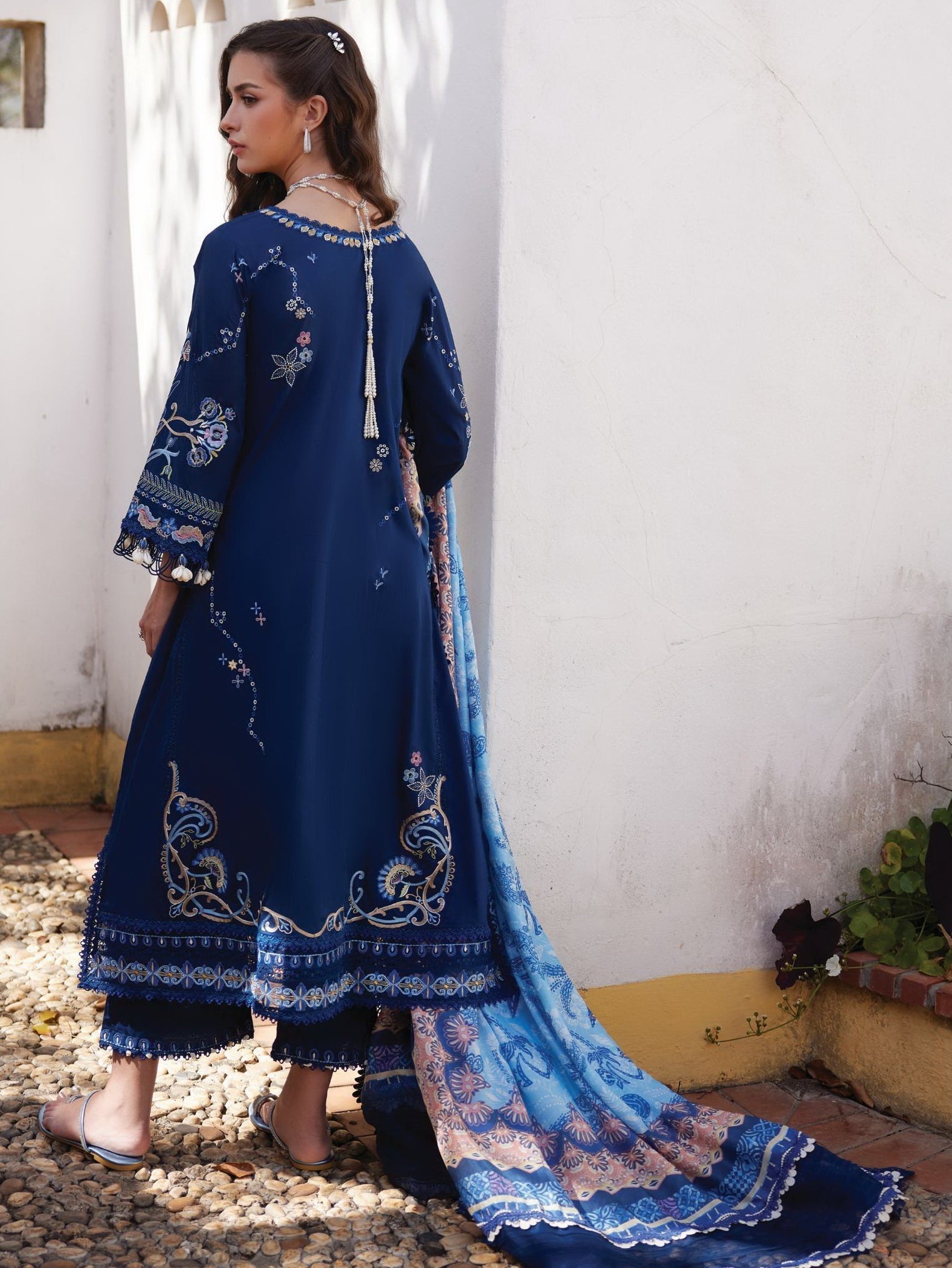 Nia Navy |  Farah Talib Aziz  | Luxury Lawn Collection Unstitched 2026