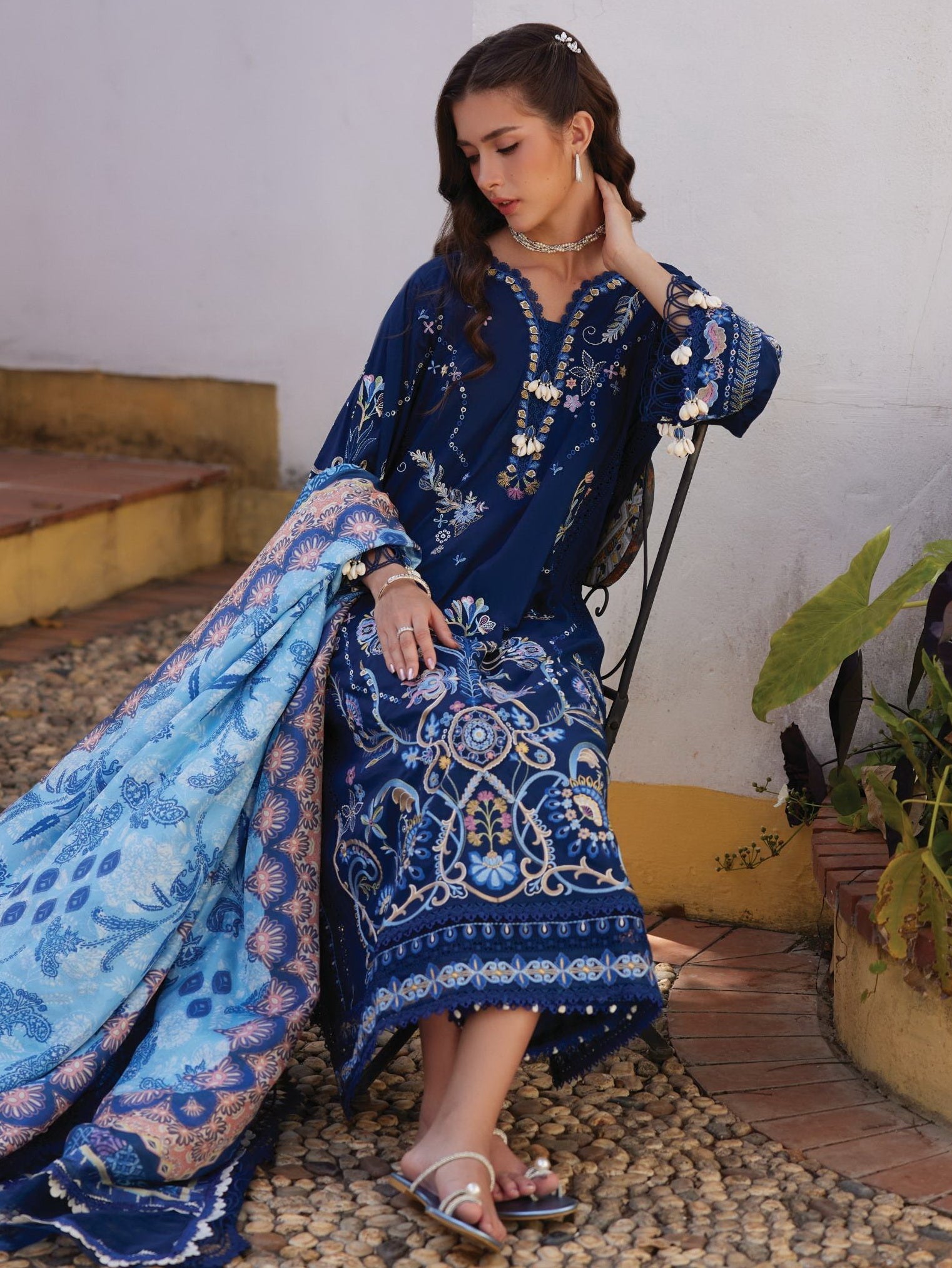 Nia Navy |  Farah Talib Aziz  | Luxury Lawn Collection Unstitched 2026