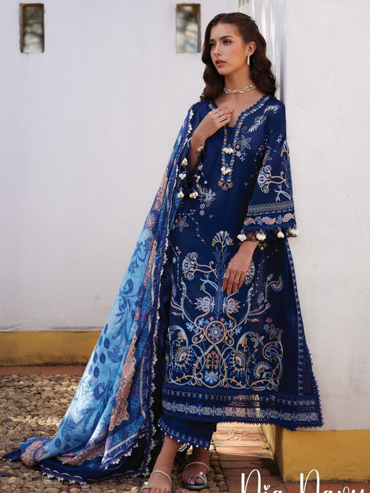 Nia Navy |  Farah Talib Aziz  | Luxury Lawn Collection Unstitched 2026
