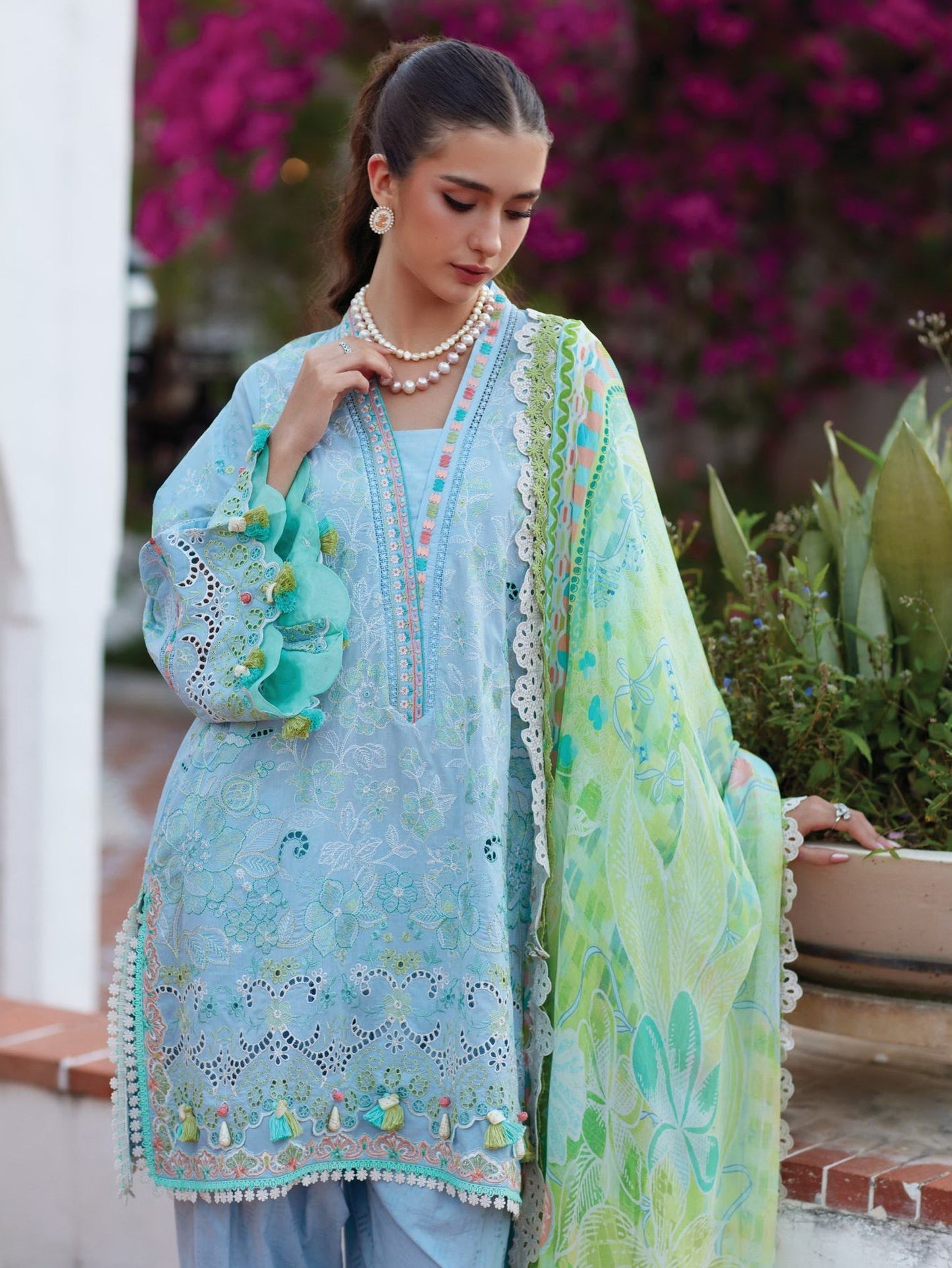 Sienna Sky Blue |  Farah Talib Aziz  | Luxury Lawn Collection Unstitched 2026