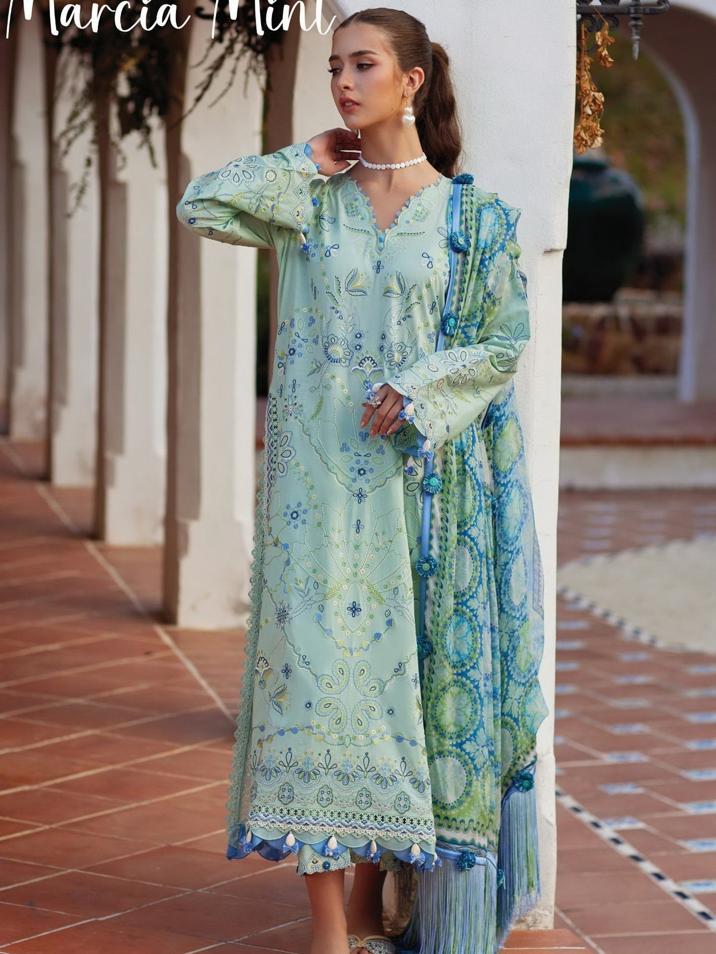 Marcia Mint |  Farah Talib Aziz  | Luxury Lawn Collection Unstitched 2026