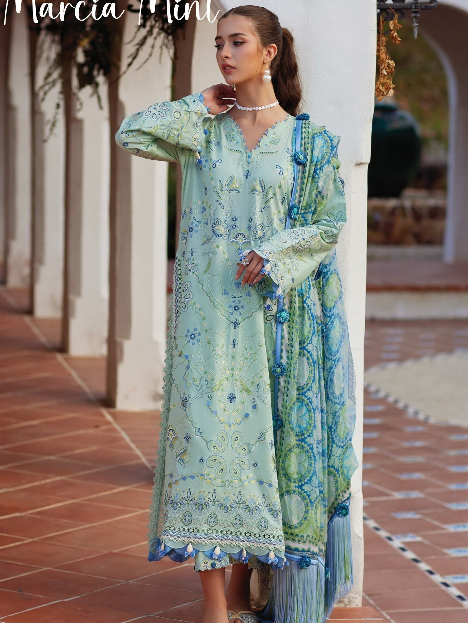 Marcia Mint |  Farah Talib Aziz  | Luxury Lawn Collection Unstitched 2026