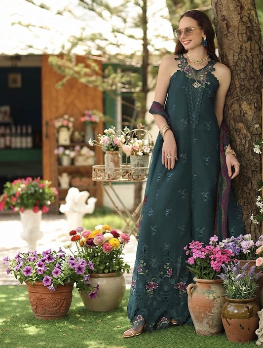 D6 – Coblat Teal | Saadia Asad | Noor Eid Luxury Printskhas Collection 2026