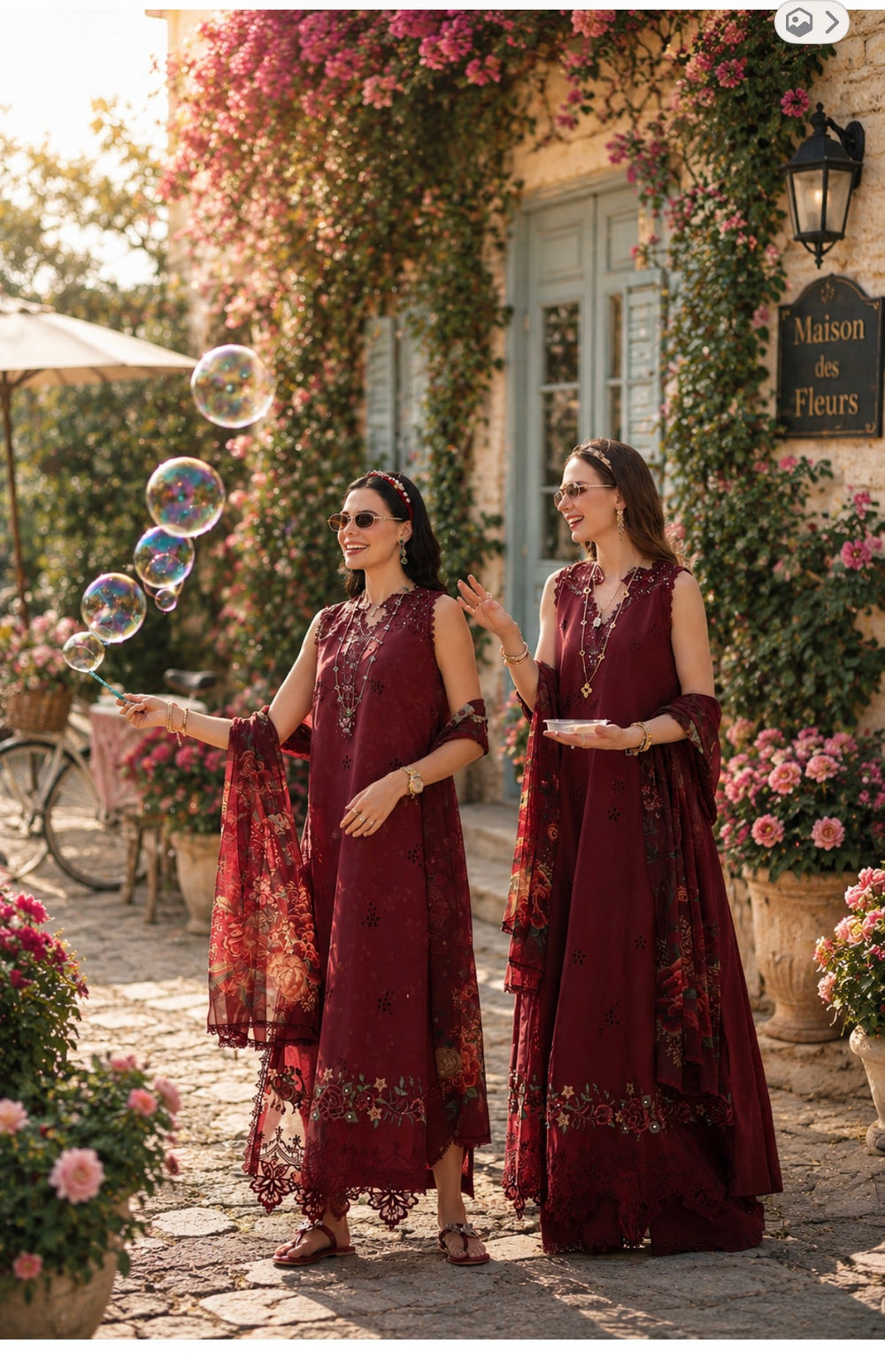 D14 – Ruby Royale | Saadia Asad | Noor Eid Luxury Printskhas Collection 2026