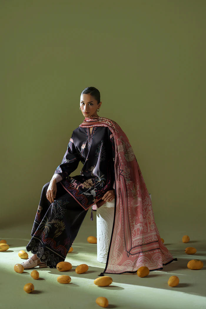 CITY BLOOM – JPU25-04 | Saira Rizwan | Joolie Prints Cambric Intermix Collection 2025