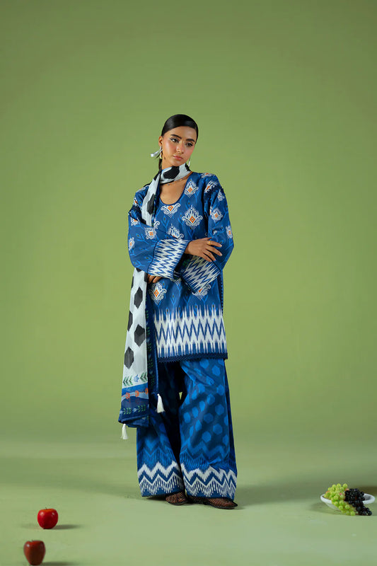 CITY BLOOM – JPU25-09 | Saira Rizwan | Joolie Prints Cambric Intermix Collection 2025