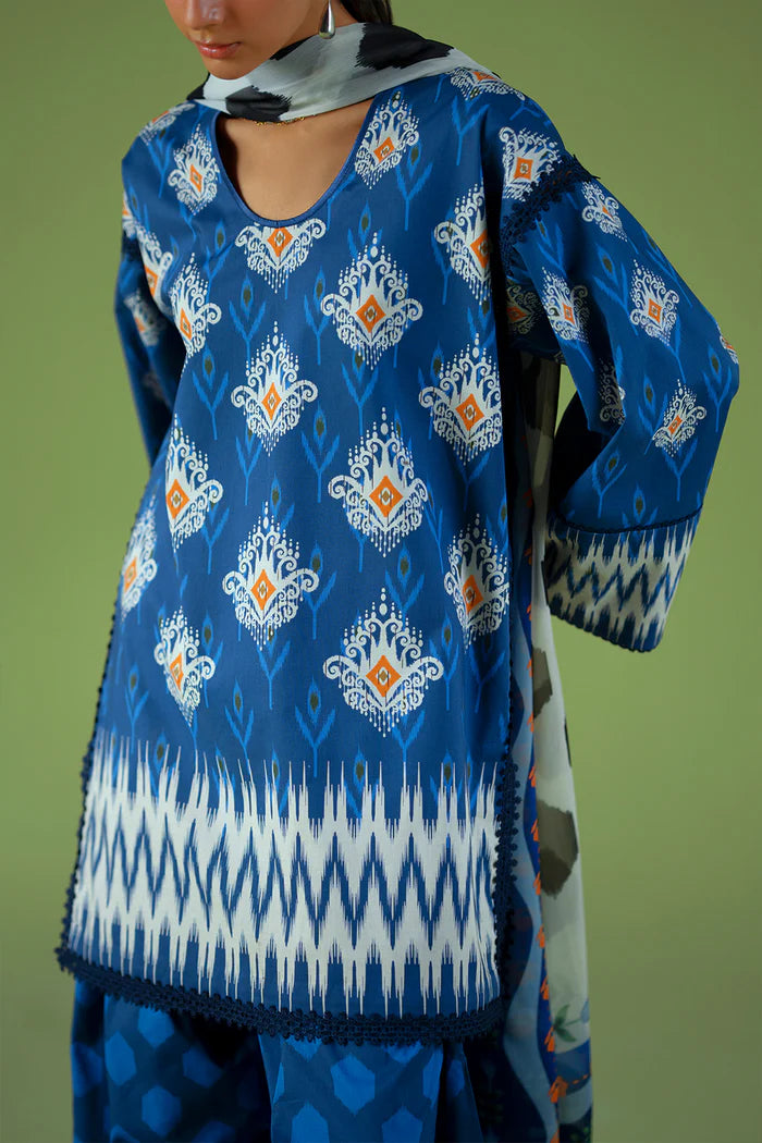 CITY BLOOM – JPU25-09 | Saira Rizwan | Joolie Prints Cambric Intermix Collection 2025