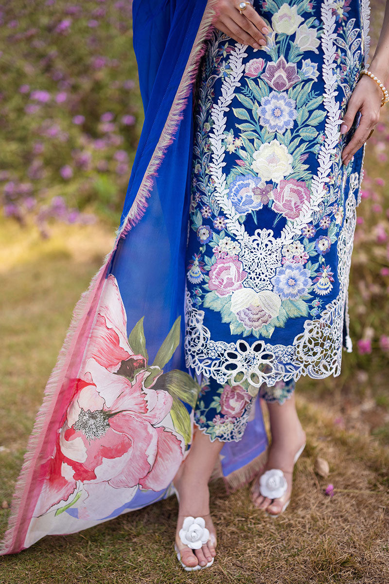 BLUE MORPHO | Mushq | Hemline The Secret Garden Luxury Lawn 2024