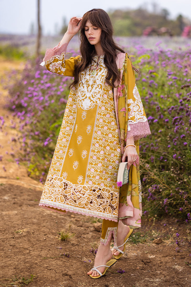 WHISPERING PETALS | Mushq | Hemline The Secret Garden Luxury Lawn 2024