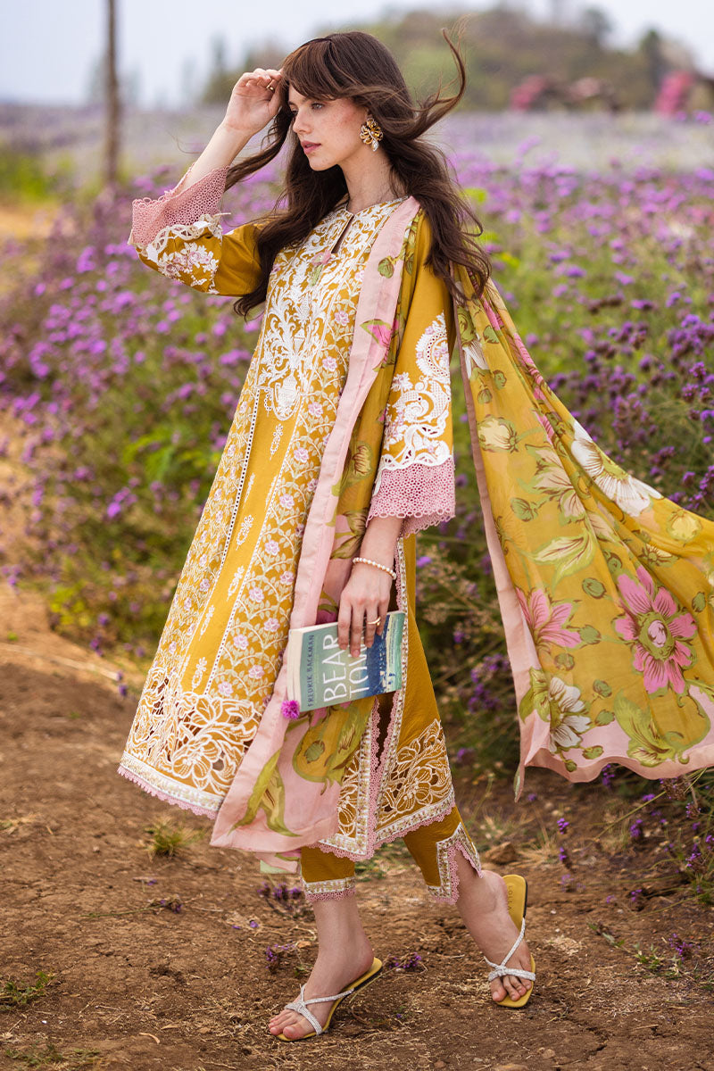 WHISPERING PETALS | Mushq | Hemline The Secret Garden Luxury Lawn 2024