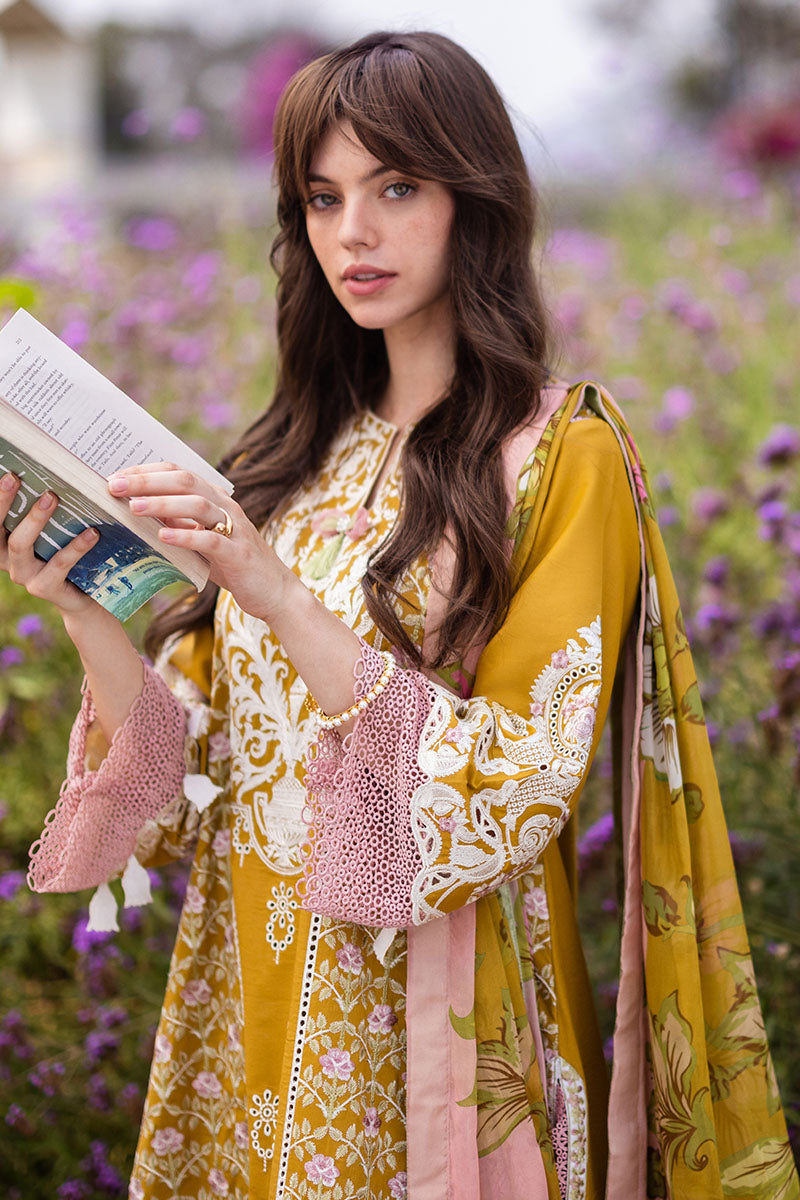 WHISPERING PETALS | Mushq | Hemline The Secret Garden Luxury Lawn 2024