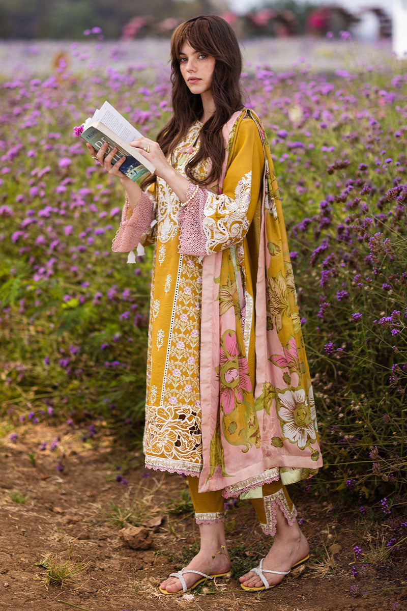 WHISPERING PETALS | Mushq | Hemline The Secret Garden Luxury Lawn 2024