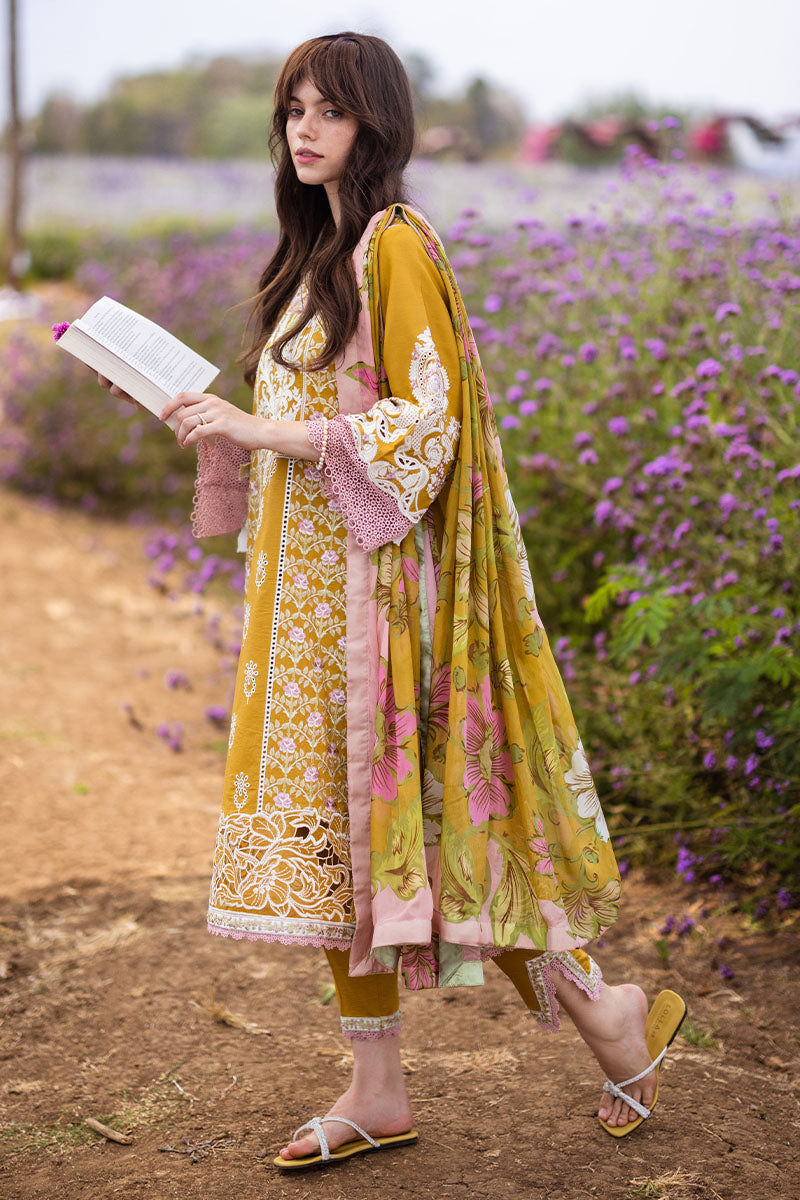 WHISPERING PETALS | Mushq | Hemline The Secret Garden Luxury Lawn 2024