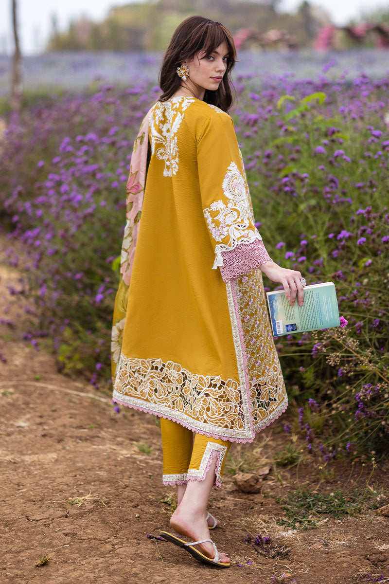 WHISPERING PETALS | Mushq | Hemline The Secret Garden Luxury Lawn 2024