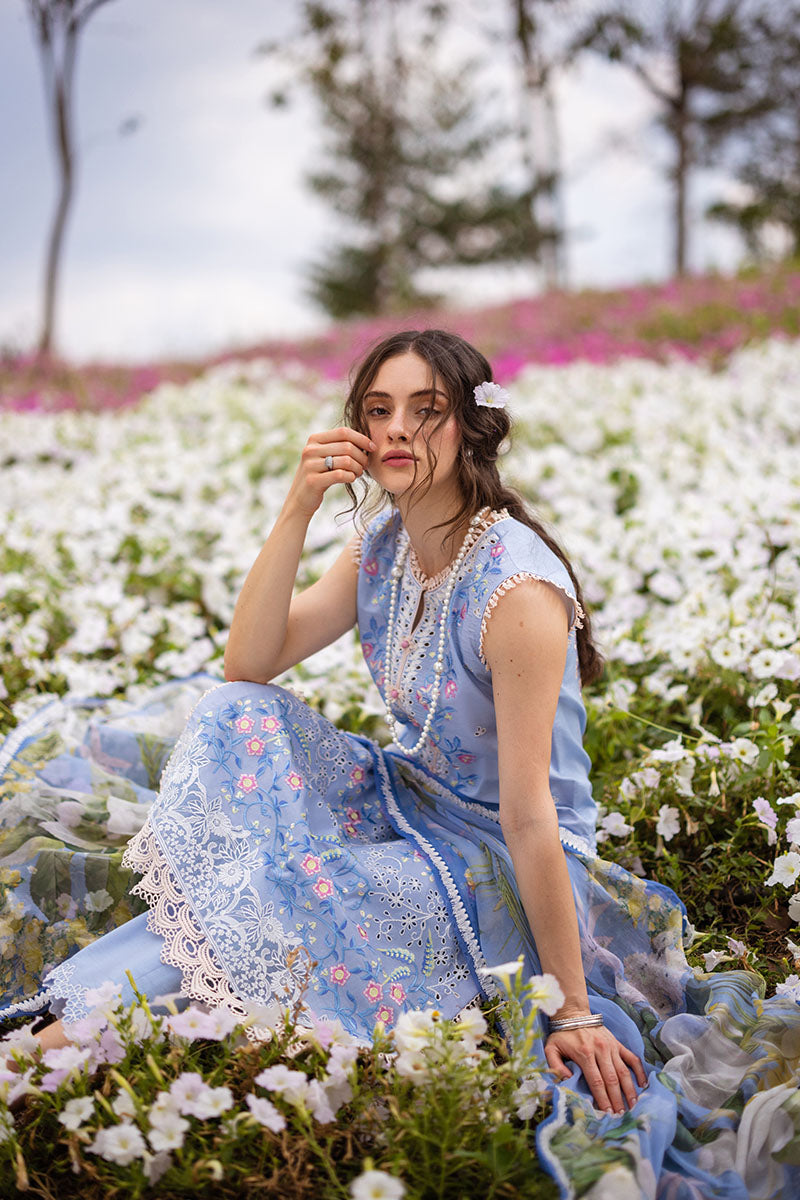 MYOSOTIS | Mushq | Hemline The Secret Garden Luxury Lawn 2024