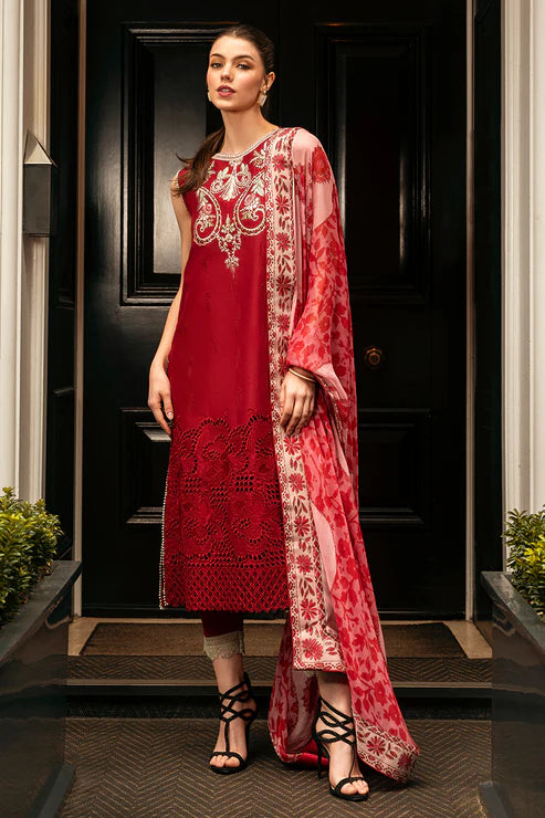 CRIMSON CHIC | Mushq | Hemline Lawn Volume 2 Collection 2024