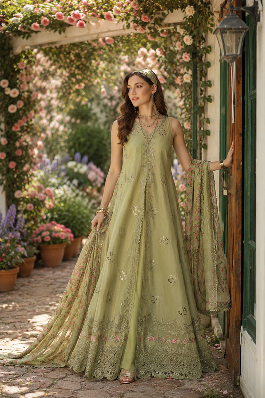 D12 – Mint Reverie | Saadia Asad | Noor Eid Luxury Printskhas Collection 2026