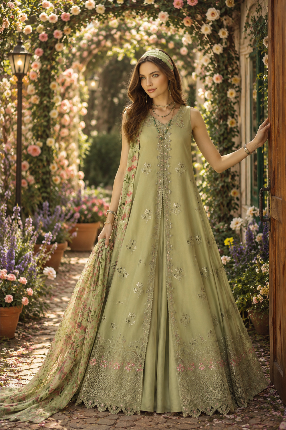 D12 – Mint Reverie | Saadia Asad | Noor Eid Luxury Printskhas Collection 2026