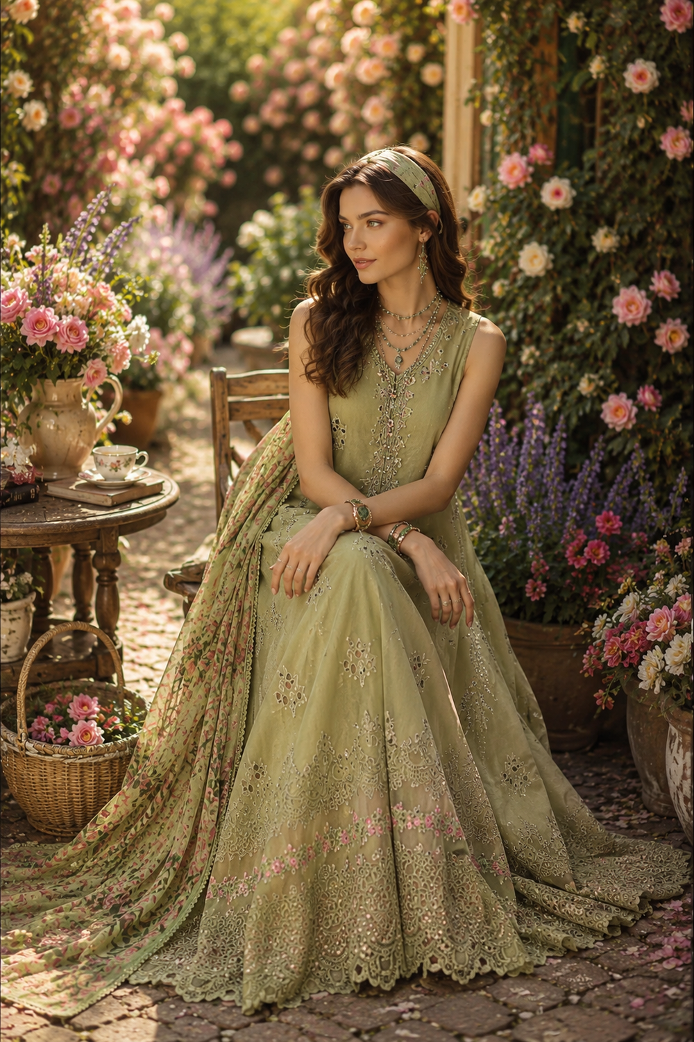 D12 – Mint Reverie | Saadia Asad | Noor Eid Luxury Printskhas Collection 2026