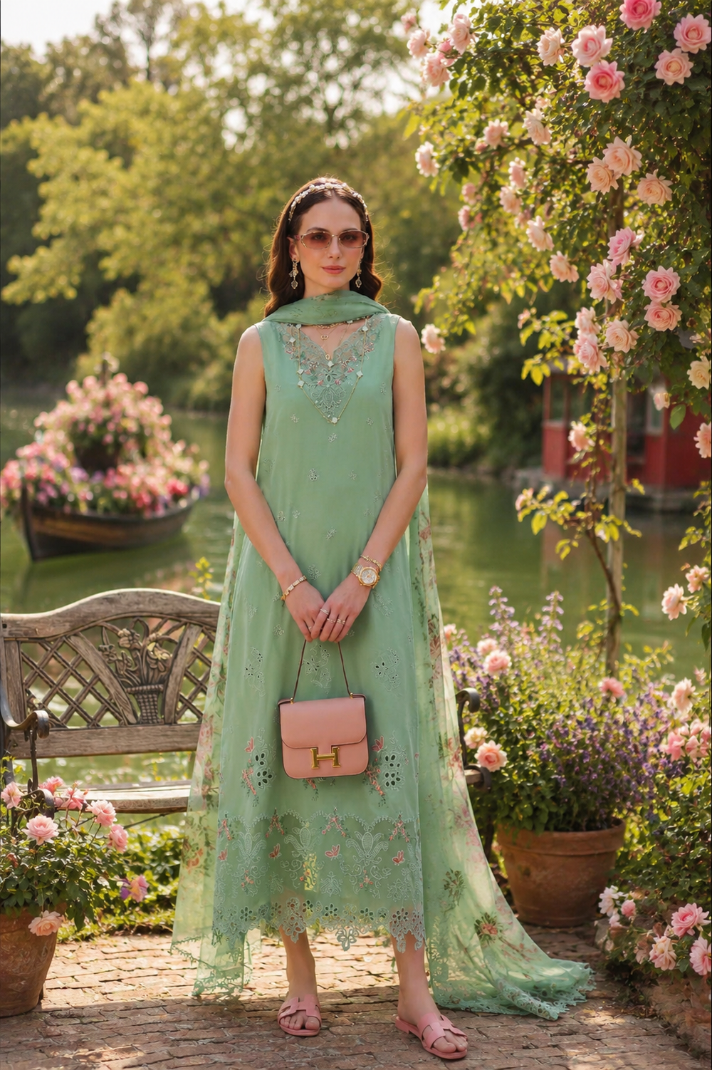 D9 – Aqua Minté | Saadia Asad | Noor Eid Luxury Printskhas Collection 2026