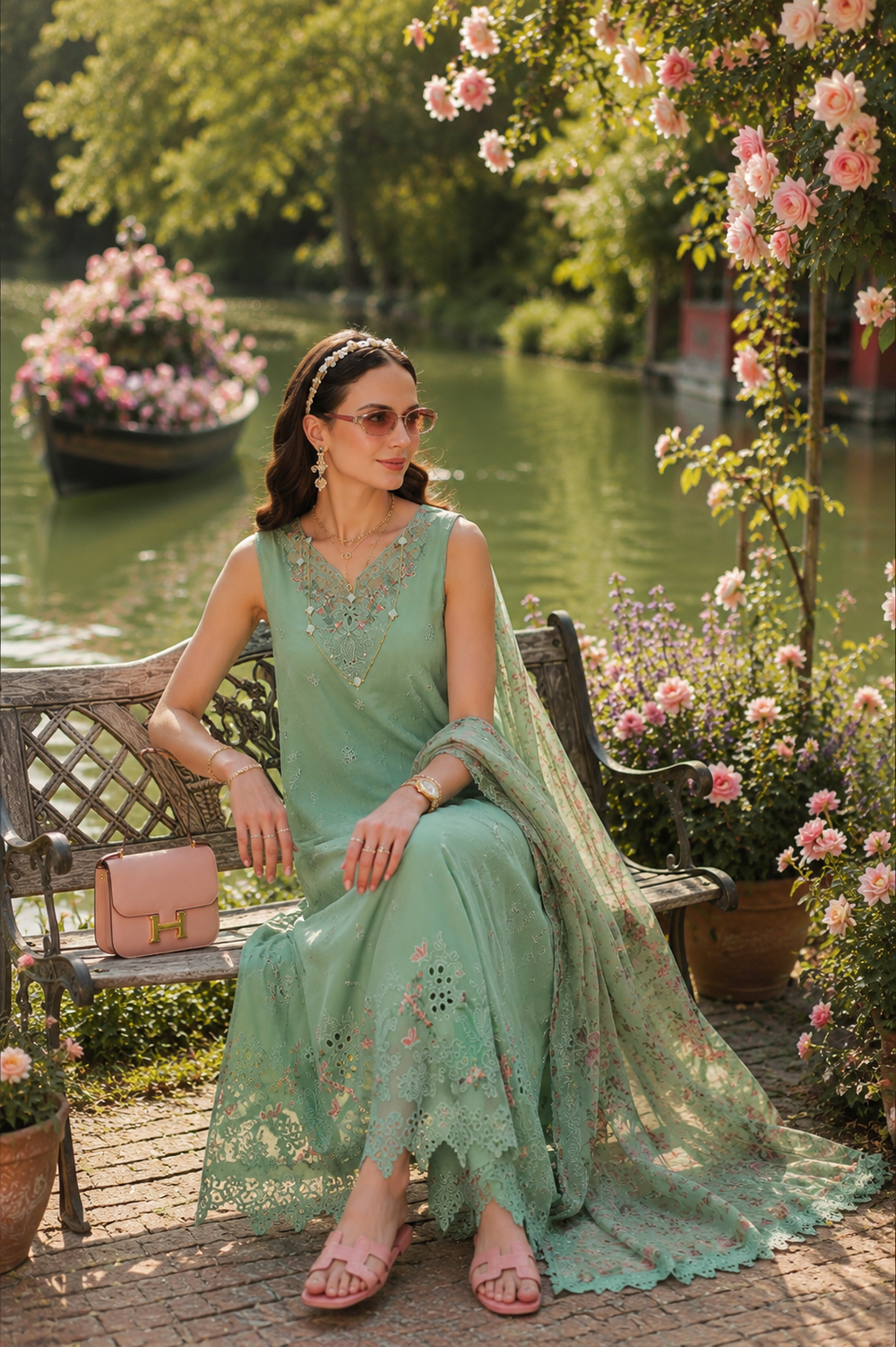 D9 – Aqua Minté | Saadia Asad | Noor Eid Luxury Printskhas Collection 2026