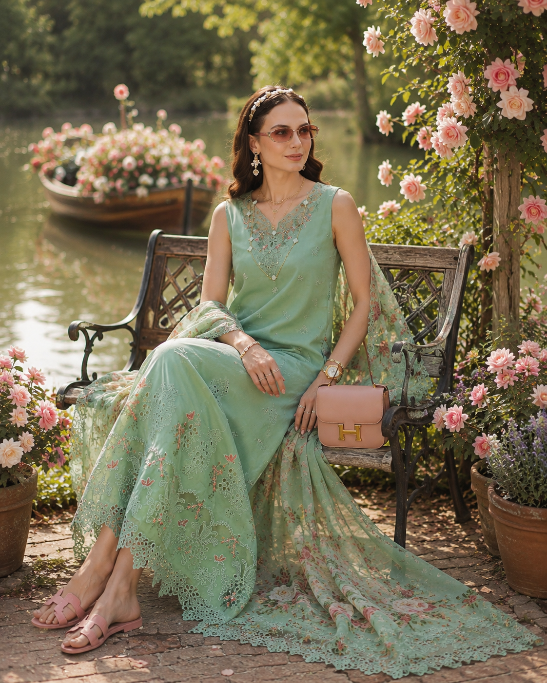D9 – Aqua Minté | Saadia Asad | Noor Eid Luxury Printskhas Collection 2026