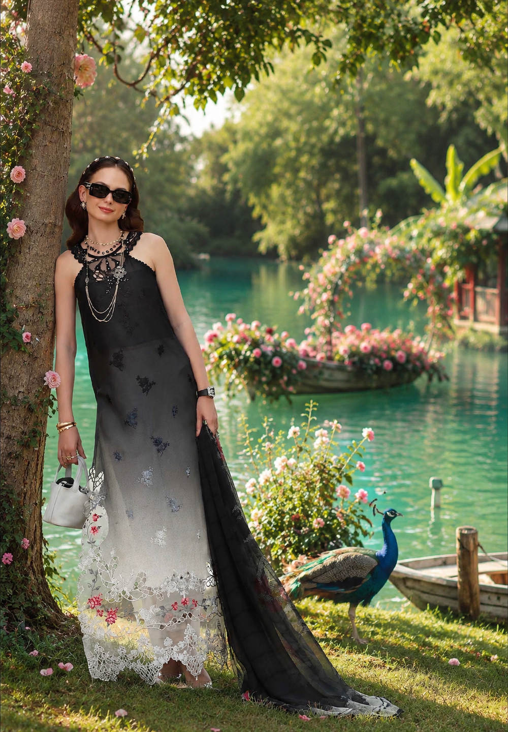 D5 – Midnight Smoke | Saadia Asad | Noor Eid Luxury Printskhas Collection 2026