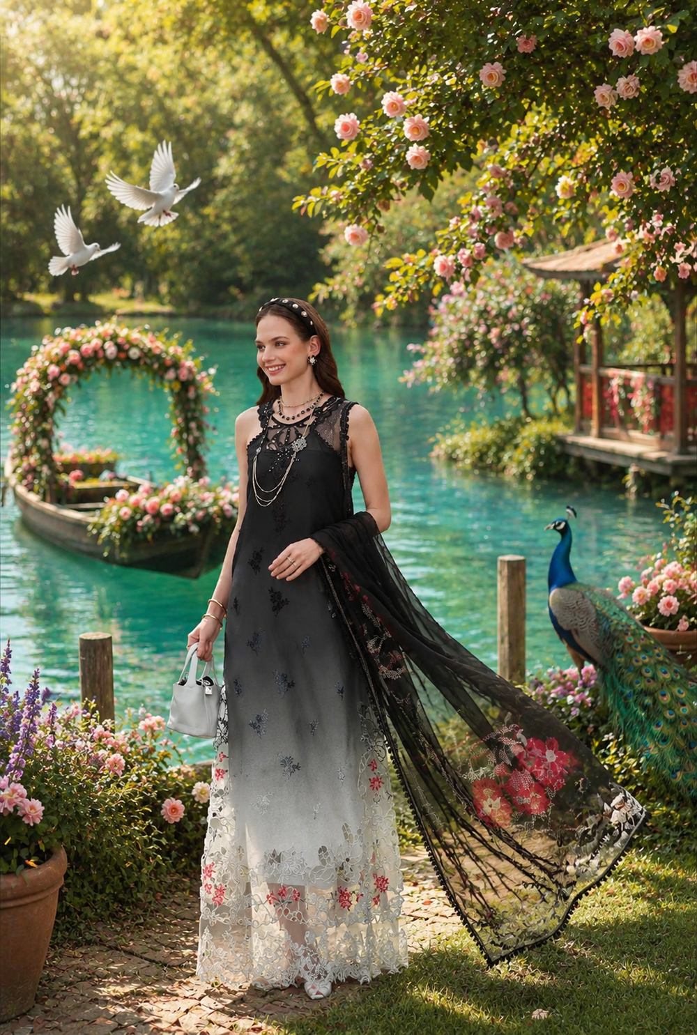 D5 – Midnight Smoke | Saadia Asad | Noor Eid Luxury Printskhas Collection 2026