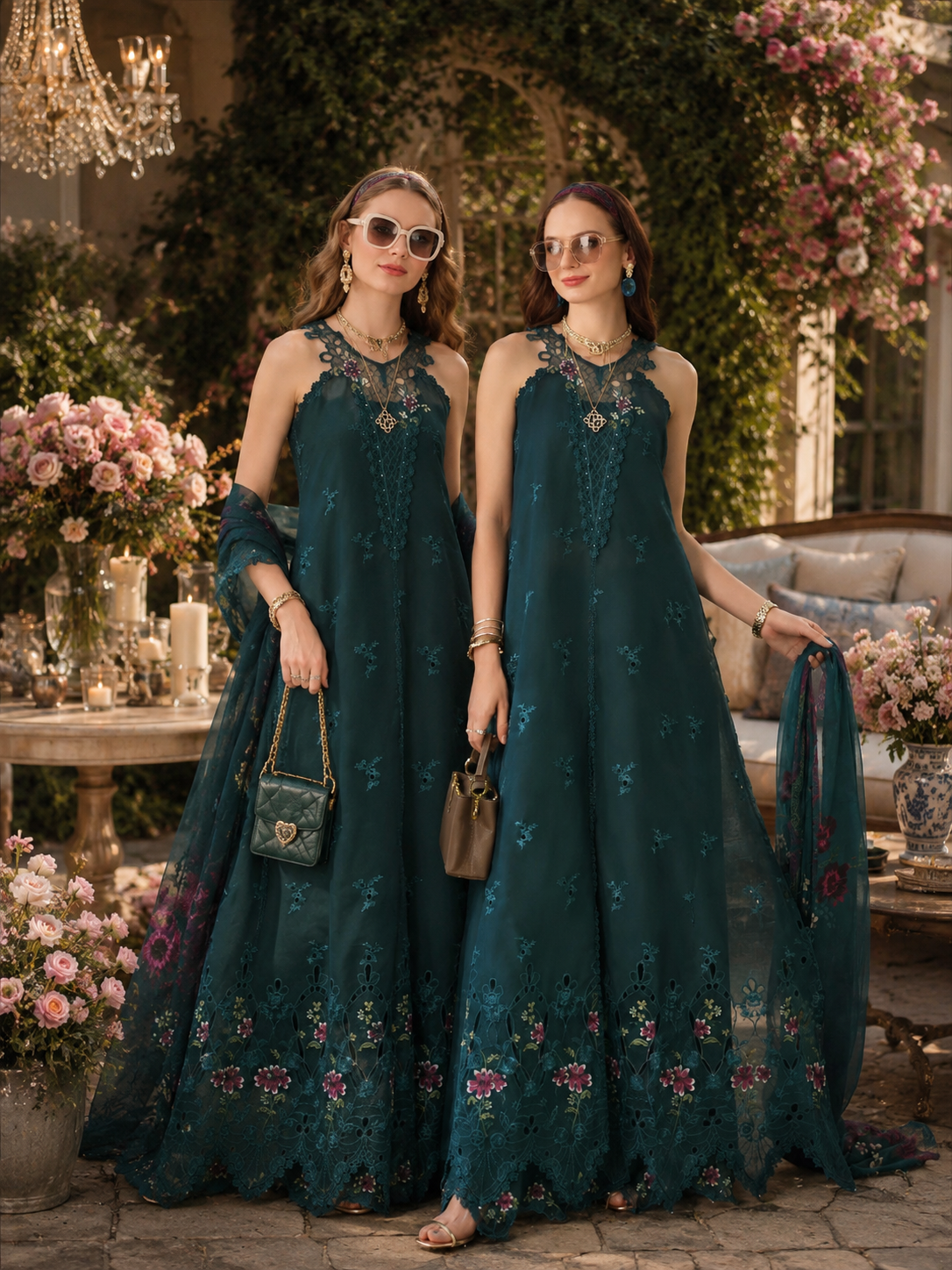 D6 – Coblat Teal | Saadia Asad | Noor Eid Luxury Printskhas Collection 2026