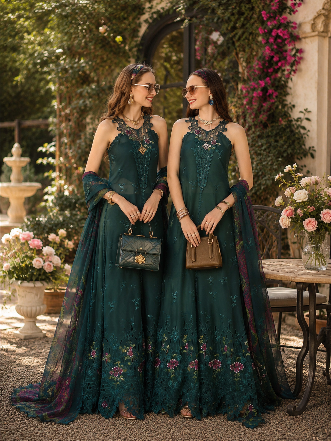 D6 – Coblat Teal | Saadia Asad | Noor Eid Luxury Printskhas Collection 2026