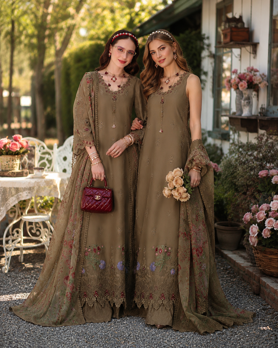 D8 – Mocha Sienna | Saadia Asad | Noor Eid Luxury Printskhas Collection 2026