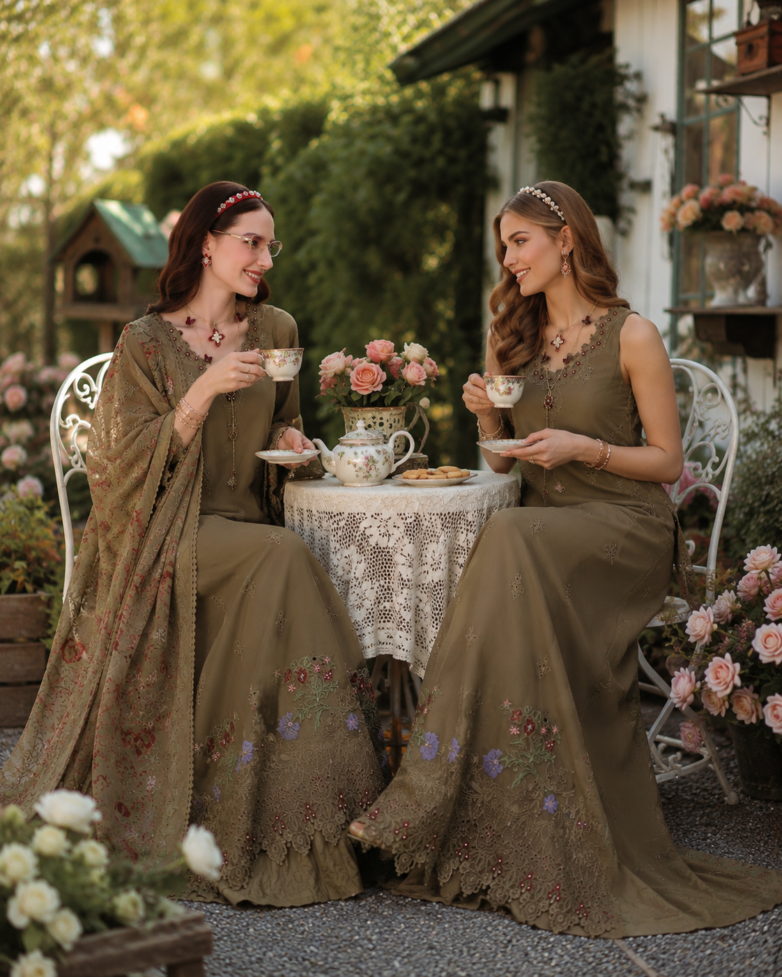D8 – Mocha Sienna | Saadia Asad | Noor Eid Luxury Printskhas Collection 2026