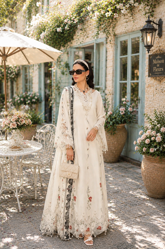 D7 – Ivory Heritage | Saadia Asad | Noor Eid Luxury Printskhas Collection 2026