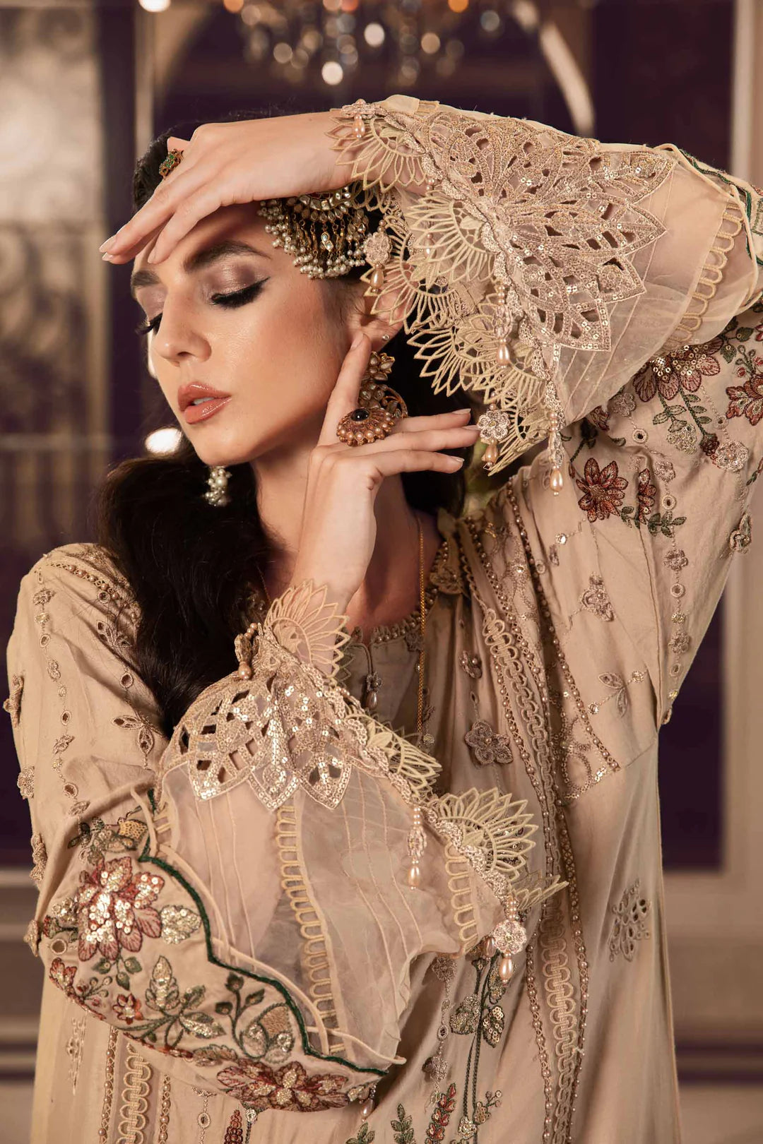 Beige - CST - 712 | Maria B | Sateen Collection 2023