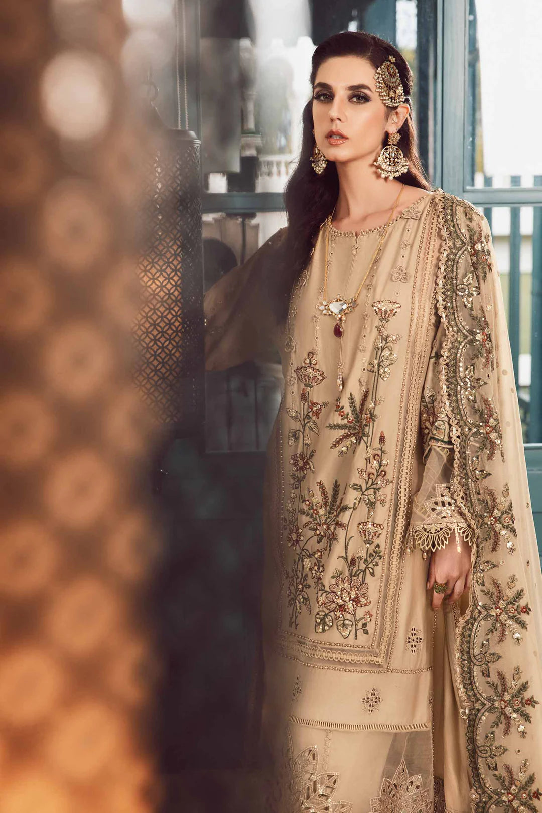 Beige - CST - 712 | Maria B | Sateen Collection 2023