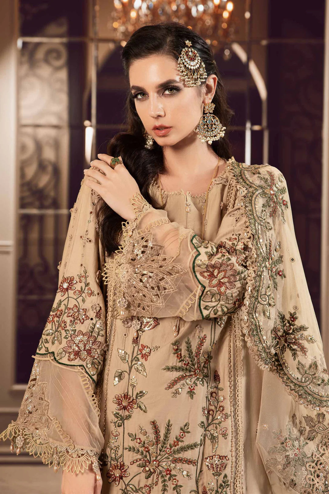 Beige - CST - 712 | Maria B | Sateen Collection 2023