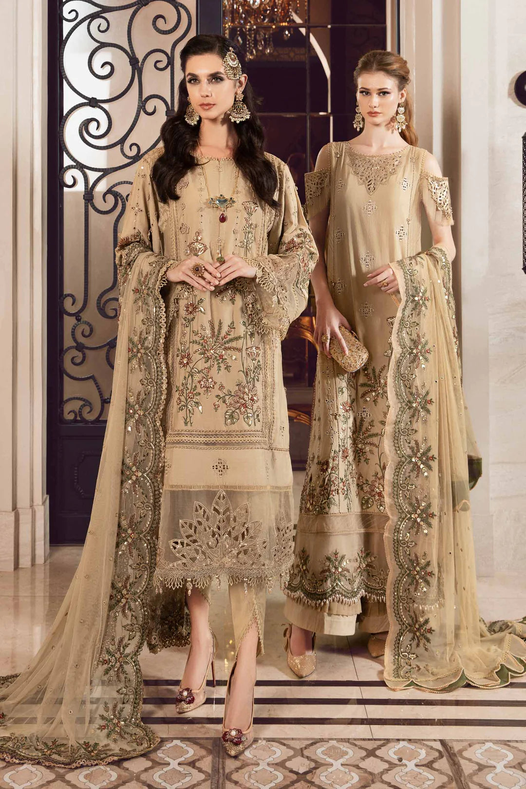 Beige - CST - 712 | Maria B | Sateen Collection 2023