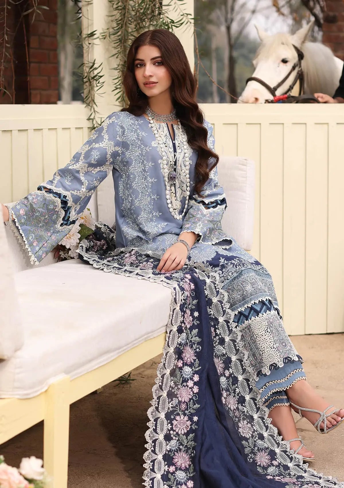 KFL - 4 - Kinza | Kahf | Luxury lawn Collection 2024